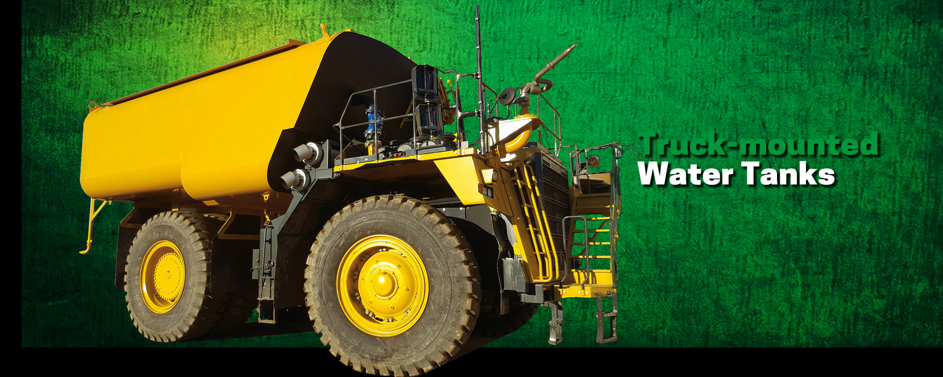 Truck mounted water tanks for mining