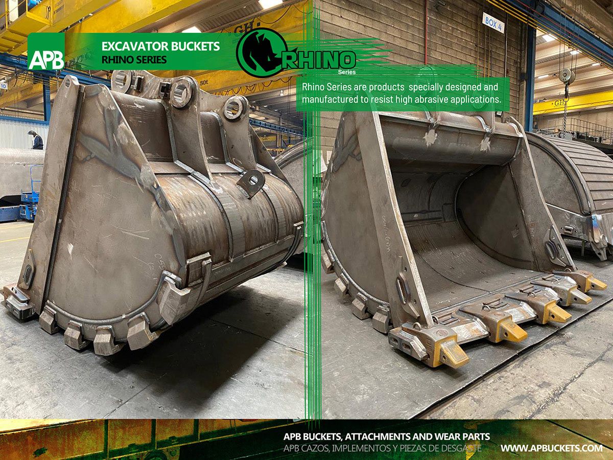 Mining armoured heavy-duty excavator bucket